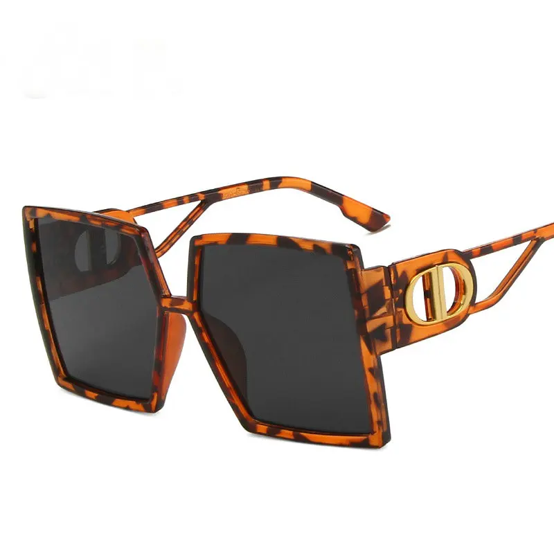 

Oversized Square Sunglasses Women 2021 Luxury Brand Fashion Large Frame Sun Glasses For Men Retro Zonnebril Dames Logo