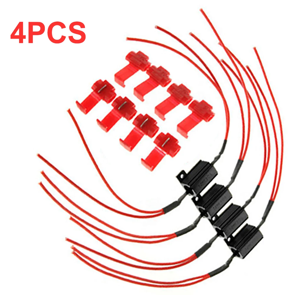 

4x 6.8Ω 25W Load Resistor Turn Signal Blinker Fix LED Bulb Light Hyper Flash DC 12V 25W Car Lights Signal Lamp Dropshipping