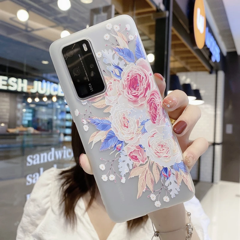 Прозрачный мягкий силиконовый чехол из ТПУ с 3D тиснением и цветами для Xiaomi Mi 10 CC9