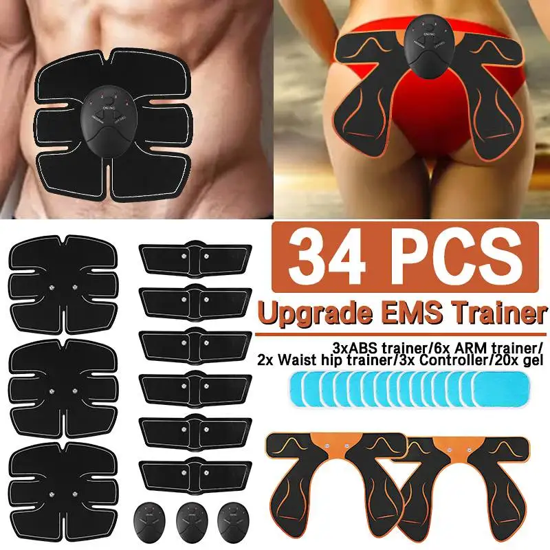 

EMS Abs Abdominal Muscle Stimulator Hip Trainer Lifting Buttock Home Fitness Equipment Training Gear Electrostimulation Toner