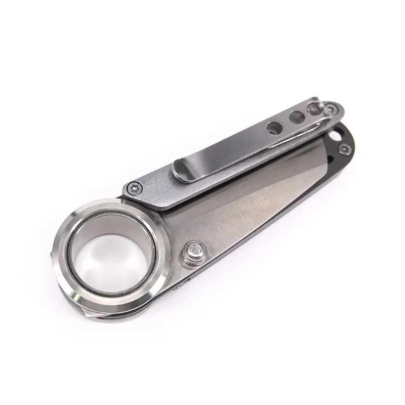 Мини складной карманный нож с большим отверстием для пальцев Походный