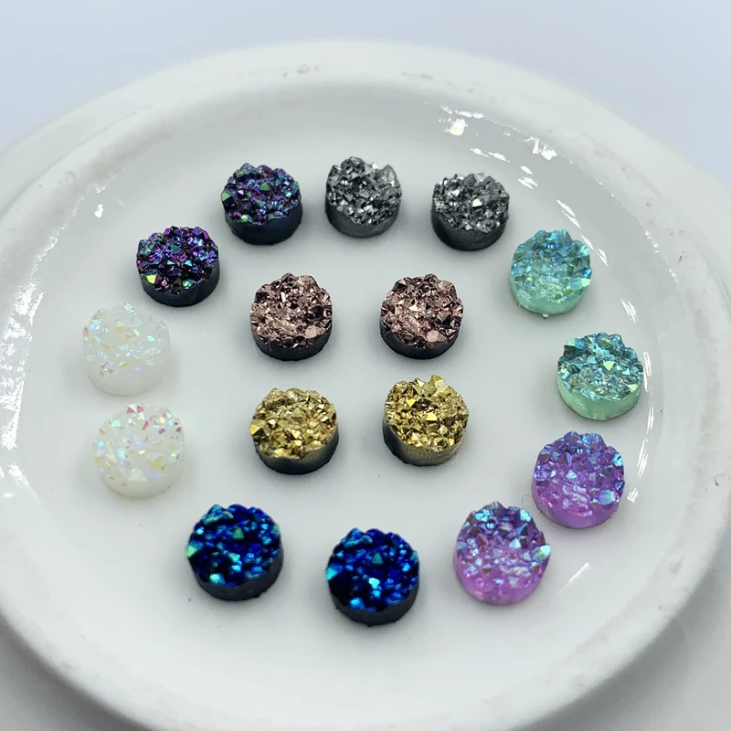 900 шт. AB каучуковая нестандартная поверхность минеральный кристалл 6 мм Круглая