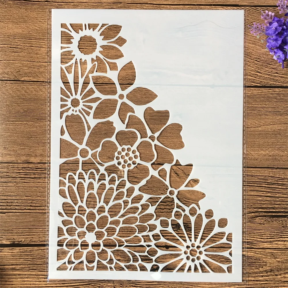 

29cm A4 1/2 Chrysanthemum Flower DIY Layering Stencils Wall Painting Scrapbook Coloring Embossing Album Decorative Template