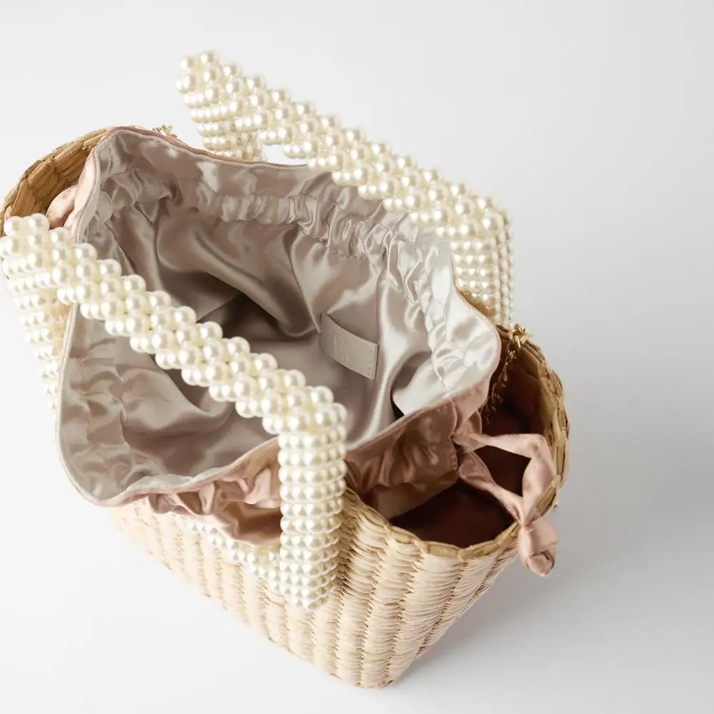 Летняя Пляжная сумка ручной работы из ротанга на плечо элегантная женская