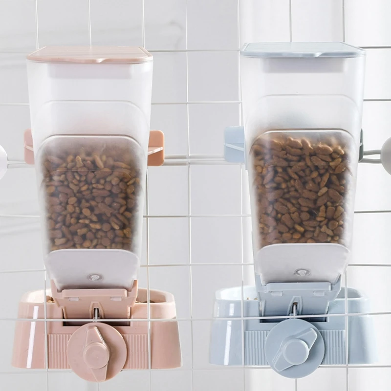 

Автоматическая кормушка для кошки диспенсер для еды большой емкости для кошек и маленьких собак, легкая в установке подвесная миска для дом...