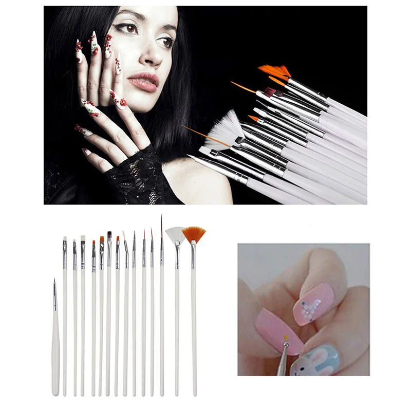 15 шт. инструменты для ногтей кисть точечных ручка рисования дизайна гелем