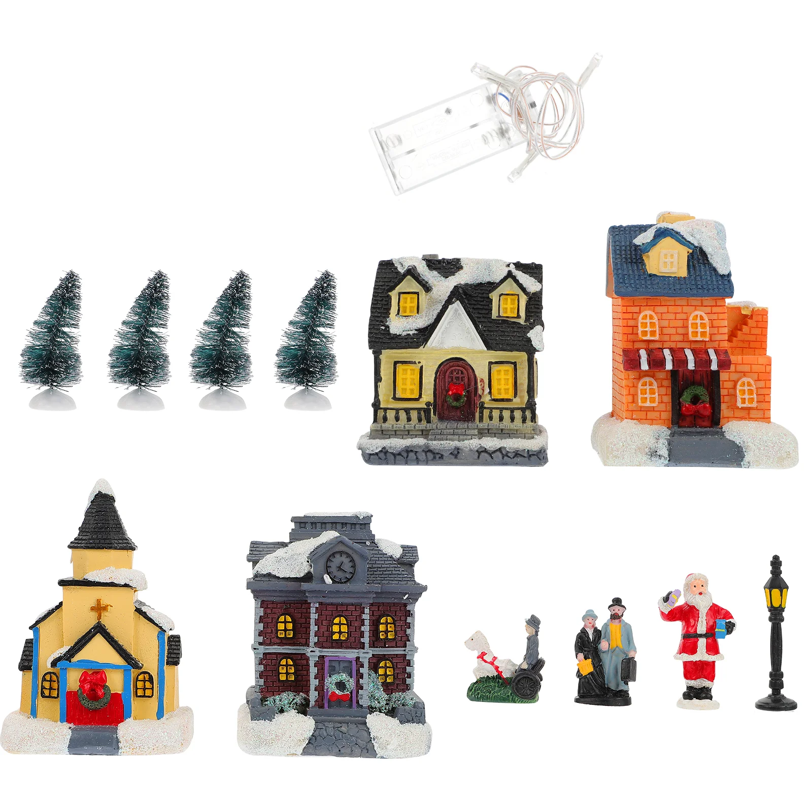 

12Pcs Vivid Xmas Resin Ornaments Microlandscape Adornments Holiday Photography Props