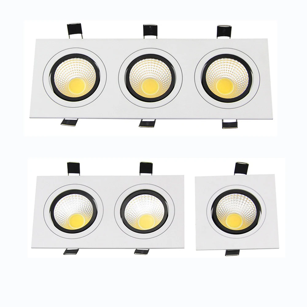 Приглушаемая сверхъяркая Встраиваемая потолочная лампа квадратный Точечный