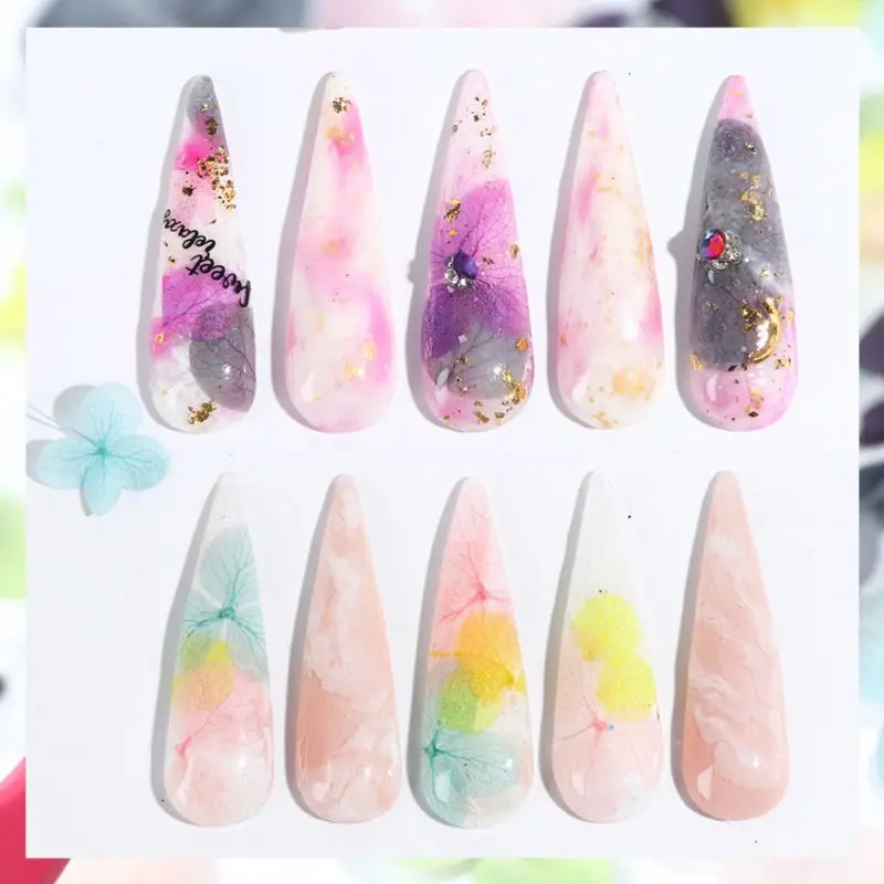 Самодельный наполнитель для дизайна ногтей популярные сухие вечные цветы