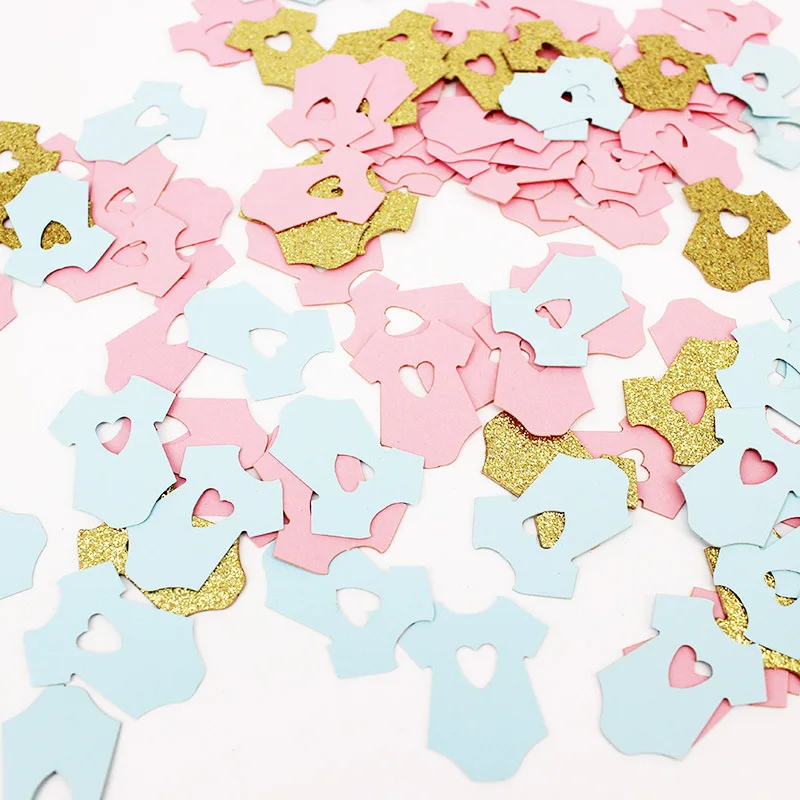100 шт Oh Baby Small Clothes Paper Confetti Sex Party Decoration Scraps подарочная упаковка принадлежности для