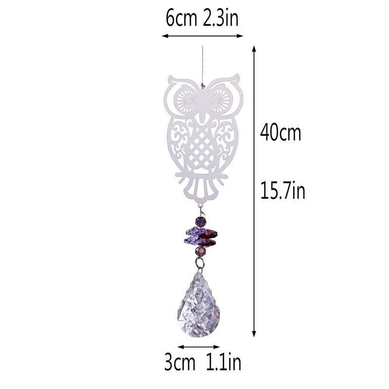 H &amp D Хрустальный Ловец снов в форме совы подвесное украшение Радужный | Дом и сад