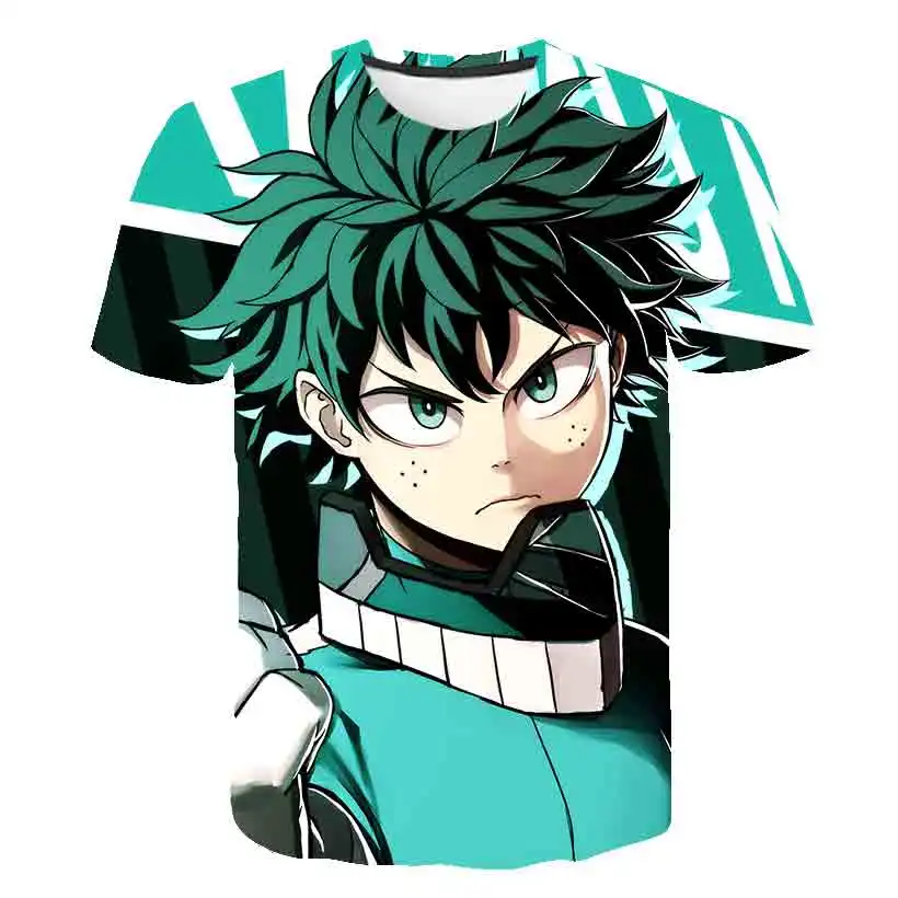 

Anime t-shirt hero academy 3d printing fashion streetwear sports men women casual t-shirt hip-hop t-shirt Harajuku top