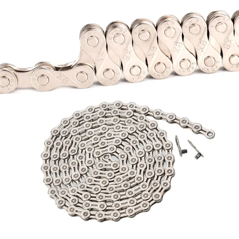 

Bicycle Chain For 6/7/8 Speed MTB Mountain Bike Hybrid Anti-rust 116 Links Durable Steel gs HS