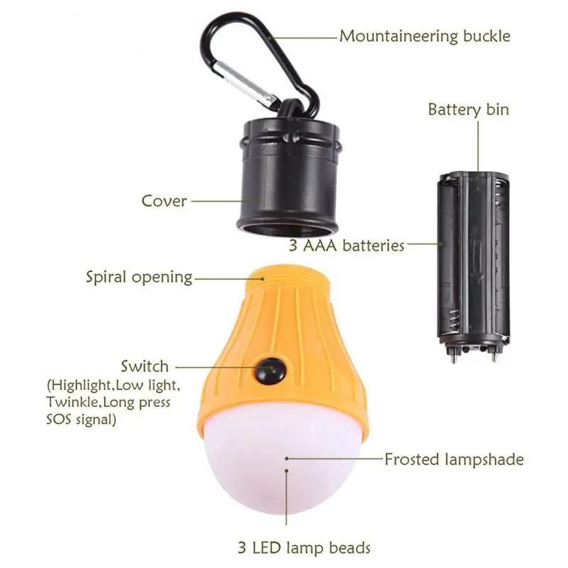 

Hurricane Emergency Light Camping Light Bulb Camping Tent Lantern Light Bulb Camping Equipment Battery Powered Outdoor Tools
