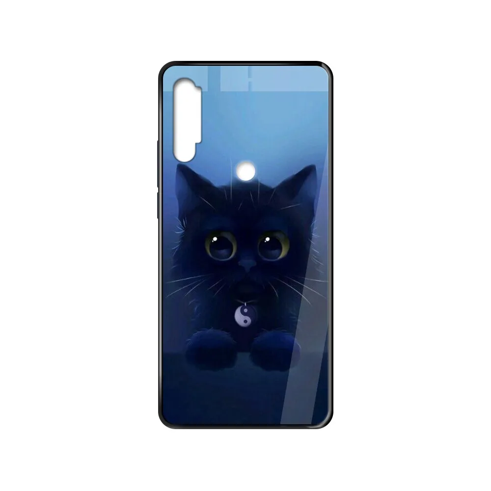 Милый мультяшный чехол cat trend для мобильного телефона черный Xiaomi Redmi Note S2 3 4 5 6 7 8 K20 A