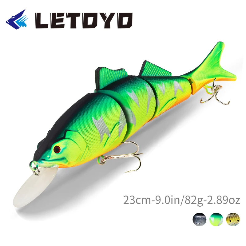 

LETOYO Swimbait Wobblers Pike Fishing Lure 23cm/82g Multi Jointed Sections Artificial Hard Baits For Trolling Carp Tackle Tools