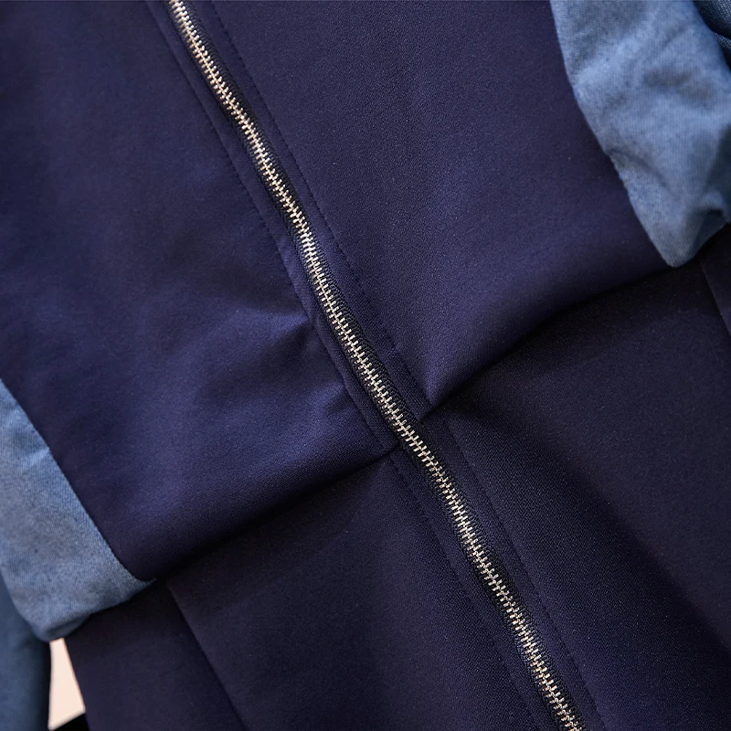 Модные спортивные платья больших размеров женские толстовки контрастного цвета