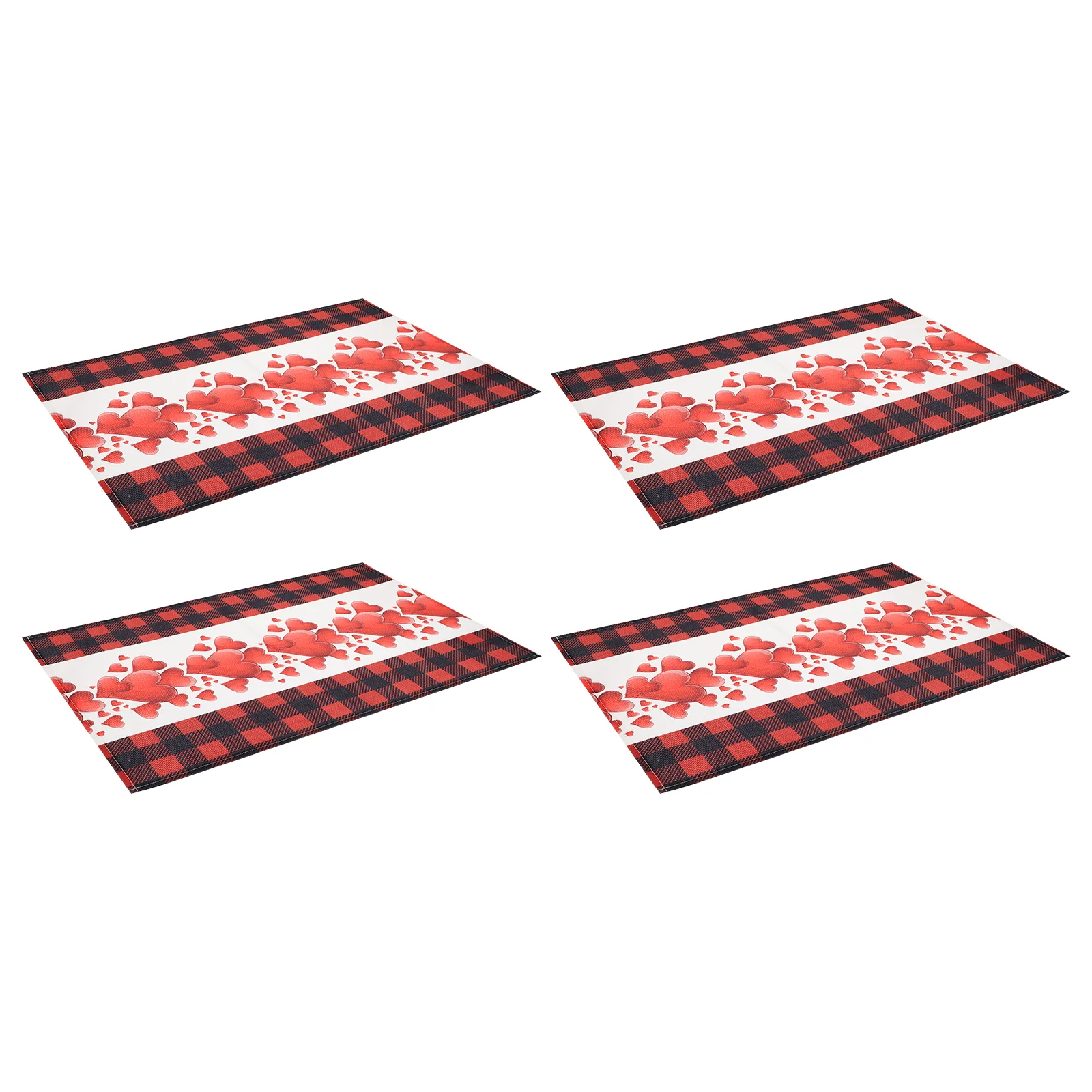 

4Pcs Valentine Placemats Beautiful Table Mats Festive Coffee Table Mat for Party