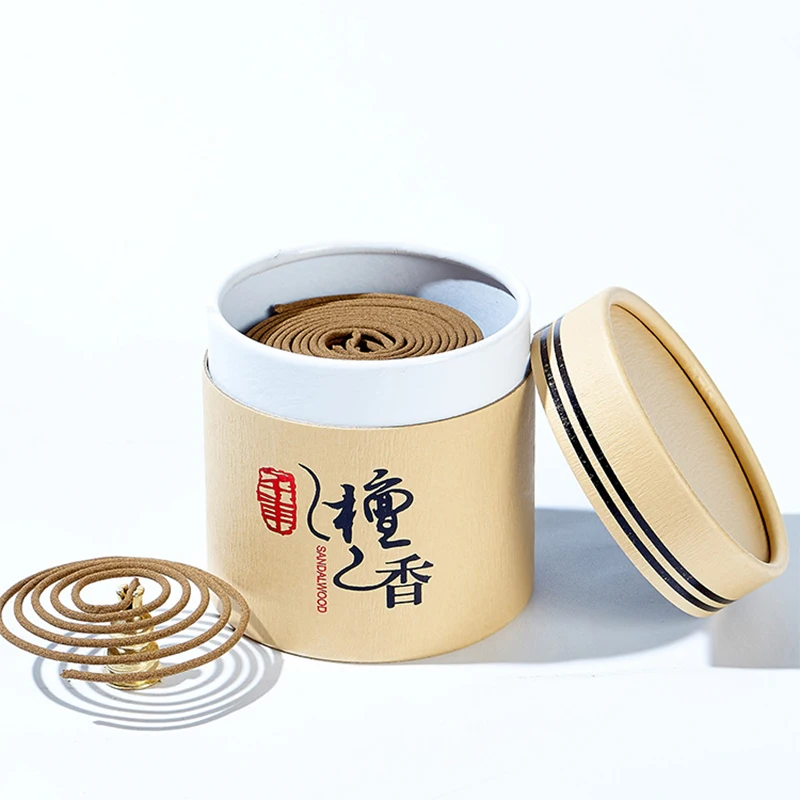 48 шт./кор. натуральный ручной работы из сандалового дерева катушки Ладан 4 часа в