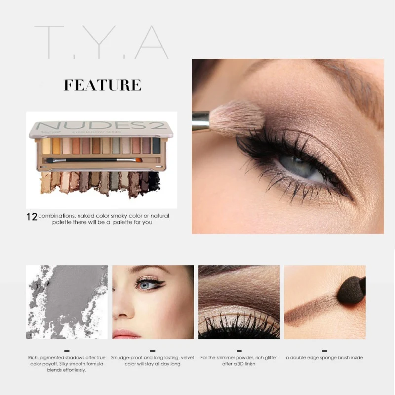 12 телесный цвет тени для век Палитра бальзам губ блеск пигмент матовая Палетка