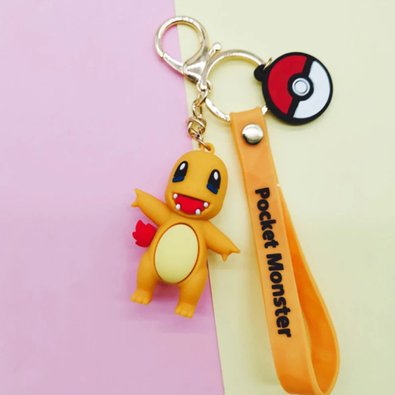3D Аниме Фигурка Pokemon Go брелок милый Пикачу кольцо для ключей с игрушкой орнамент подвеска брелок для ключей детский брелок подарок