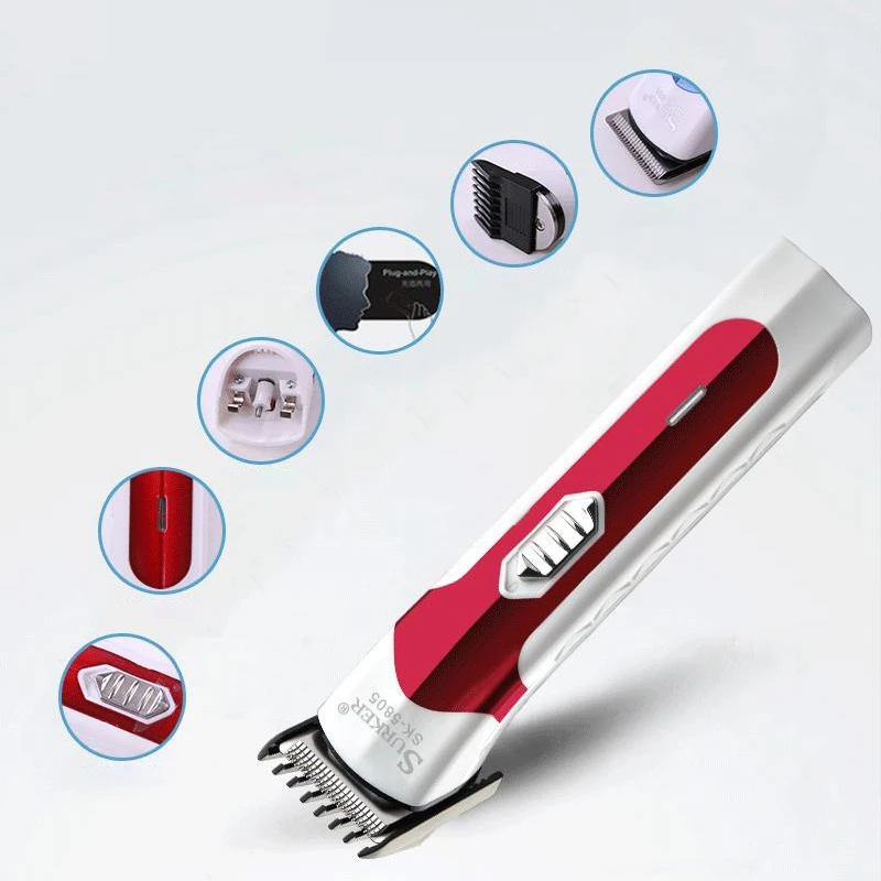 

SURKER Electric Push-And-Cut Hairdresser Home Mini Hairdresser Shaver Fast Push Barber Accessories EU Plug