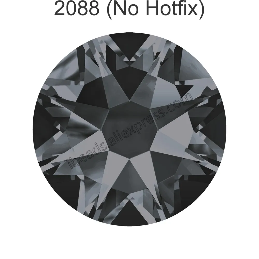 Crystal 001 SINI F 24 шт.) Оригинальные кристаллы Swarovski 2058 XILION 2088 XIRIUS Rose без горячей фиксации стразы с плоской задней частью для украшения ногтей - Цвет: Crystal 001 SINI F