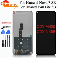 6 5 for huawei nova 7 se lcd cdy nx9b cdy an00 displaytouch screen for huawei p40 lite 5g lcd screen phone replacement tools