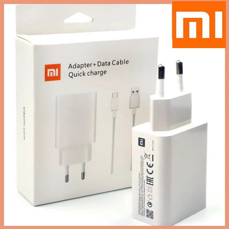 

Оригинальное зарядное устройство Xiaomi Redmi Note 9S Turbo 27 Вт EU, быстрое зарядное устройство Usb Type-C для Redmi Note 8 9 9s pro mi 10 11 Ultra