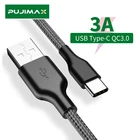 USB-кабель PUJIMAX Type C с нейлоновой оплеткой для быстрой зарядки Huawei P20Mate20Xiaomi X3Samsung S9