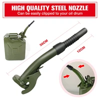 flexible metal pouring spout with sealing rubber gaske fuel nozzel for 51020l gerry jerry cans deep green