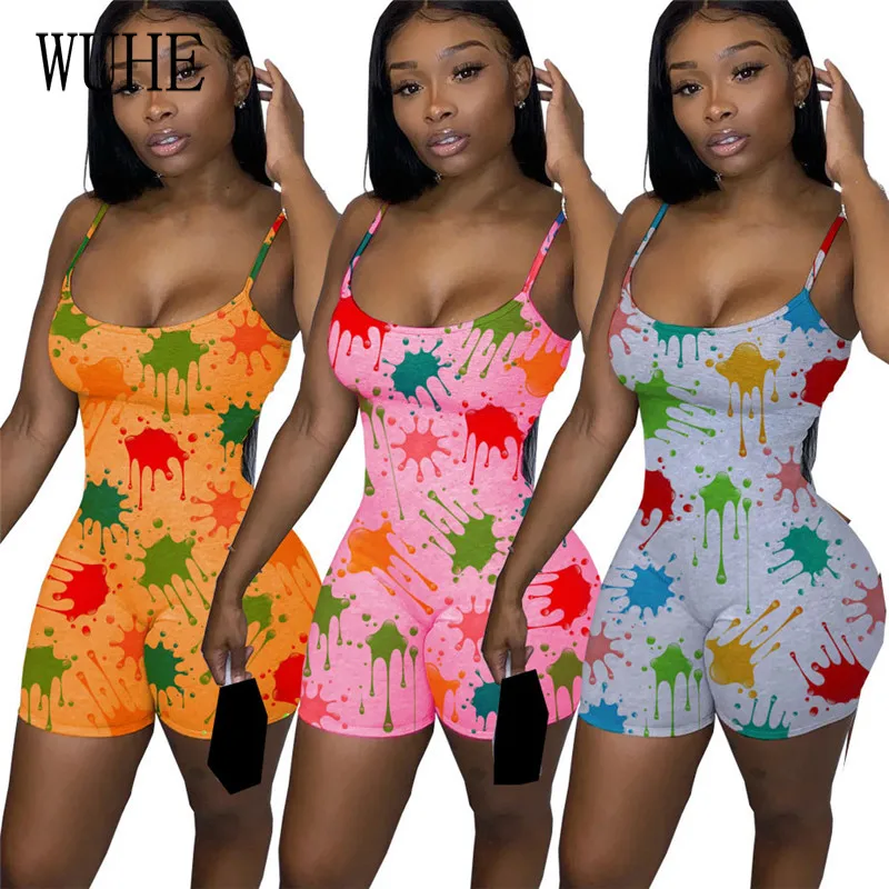 

Комбинезон YEYA женский с принтом граффити, комбинезон без рукавов для фитнеса, уличная одежда, спортивный костюм, Цельный Наряд