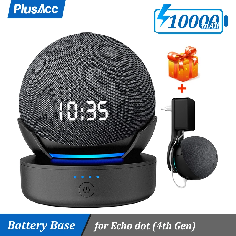 PlusAcc 10000 мАч портативный аккумулятор для Amazon Alexa Echo Dot 4 го поколения Док станция