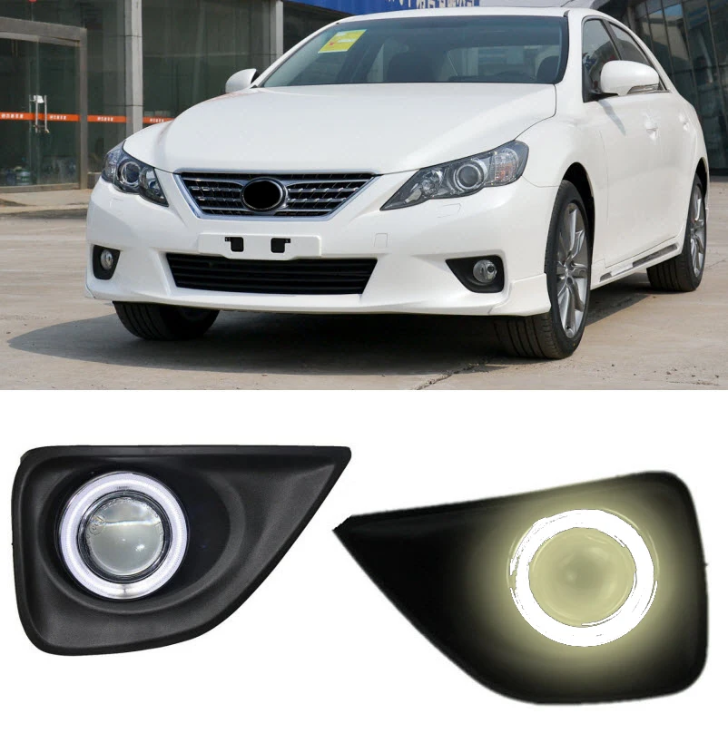 EeMrke светодиодный Ангельские глазки DRL для Toyota Reiz Mark X 2010 2011 2012 Противотуманные