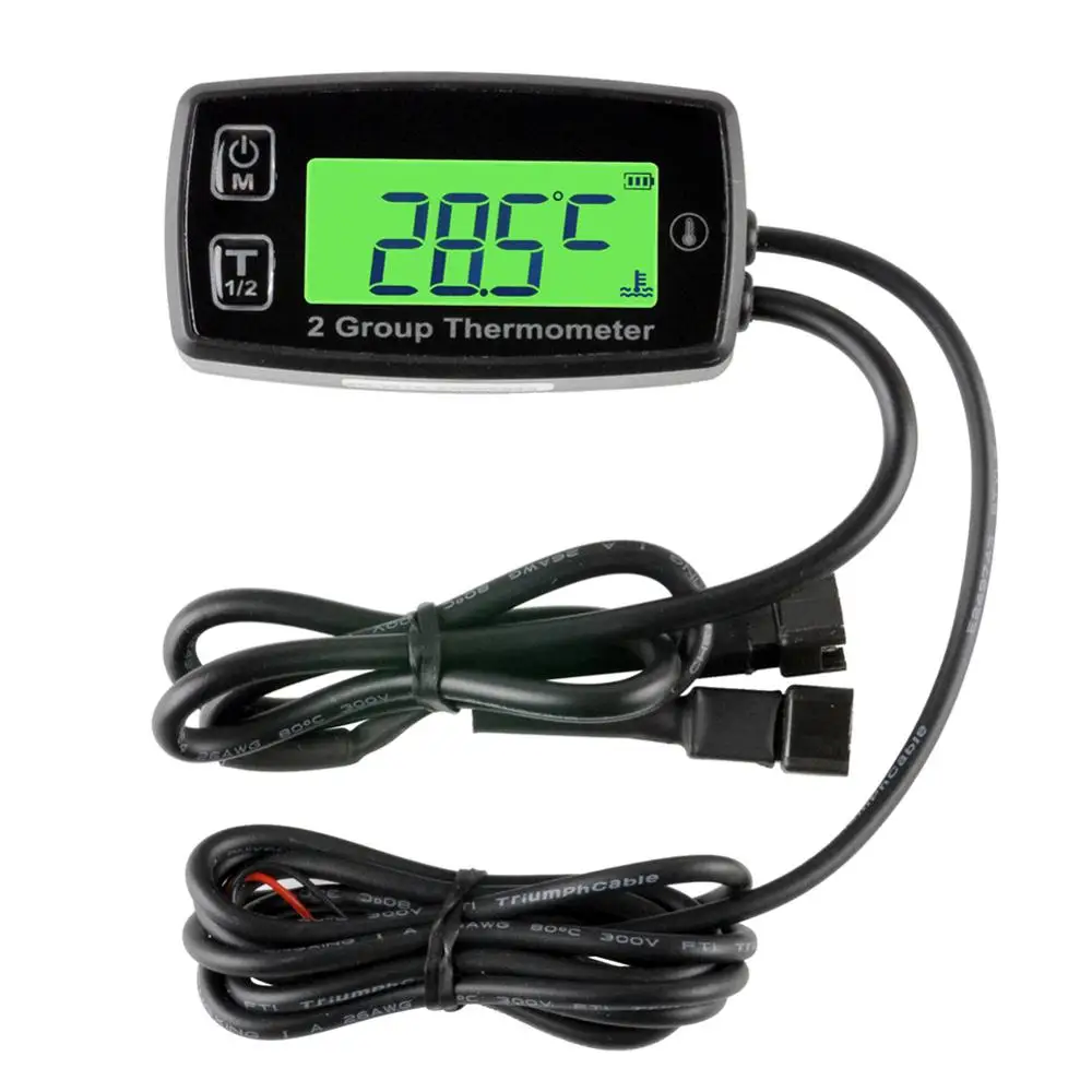 

Digital 2 TEMP METER Thermometer Temperature Meter for Dirt Pit Bike Engine Motor Car GgeneratorTemperature Meter Oil Bike Motor