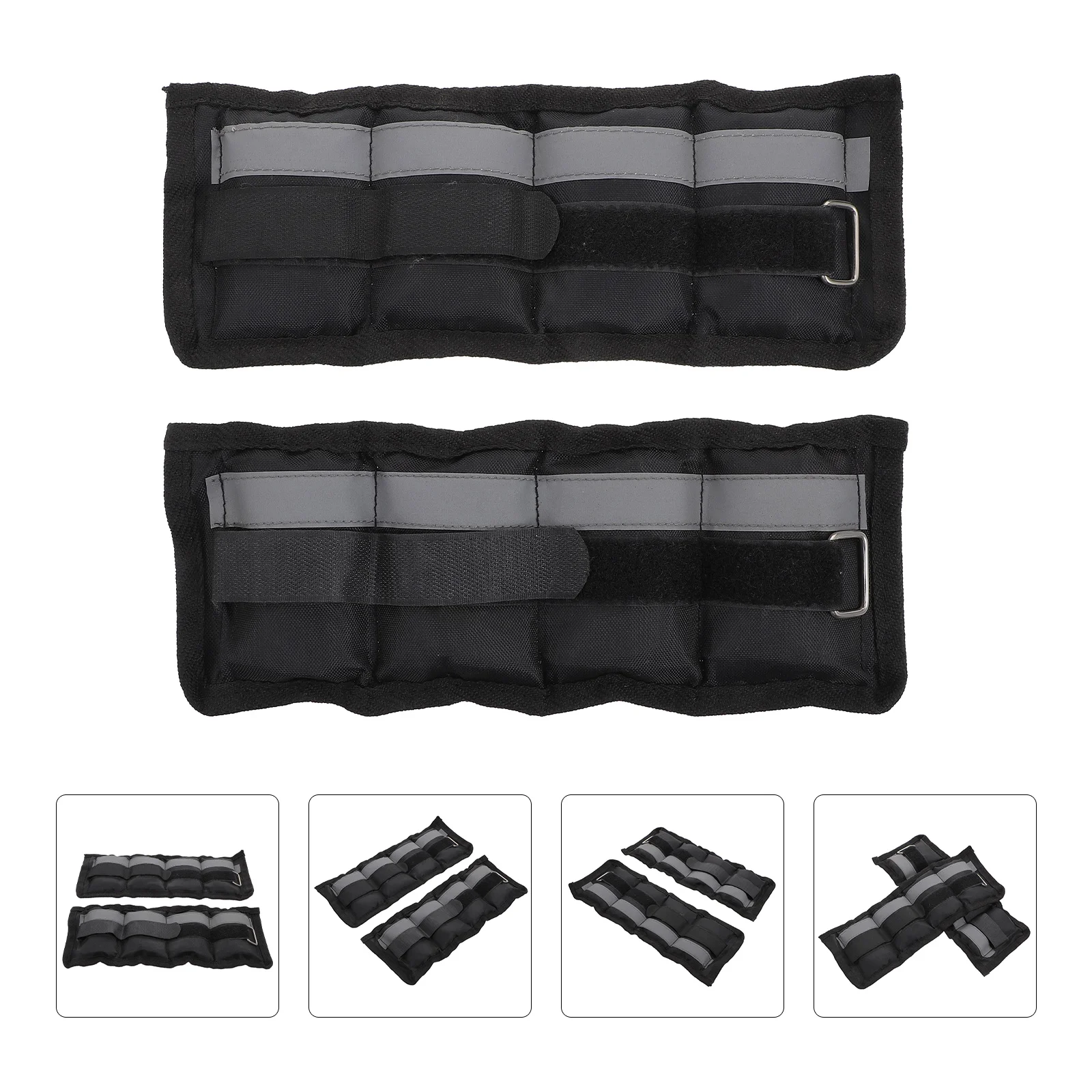 

1 Pair of Breathable Leg Sandbag Reflective Leg Weight Professional Jogging Sandbag