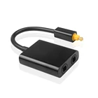 Адаптер-разветвитель kebidu Mini USB Digital Toslink, оптическое волокно, аудио от 1 до 2 разъемов, соединение с приемником и рекордером