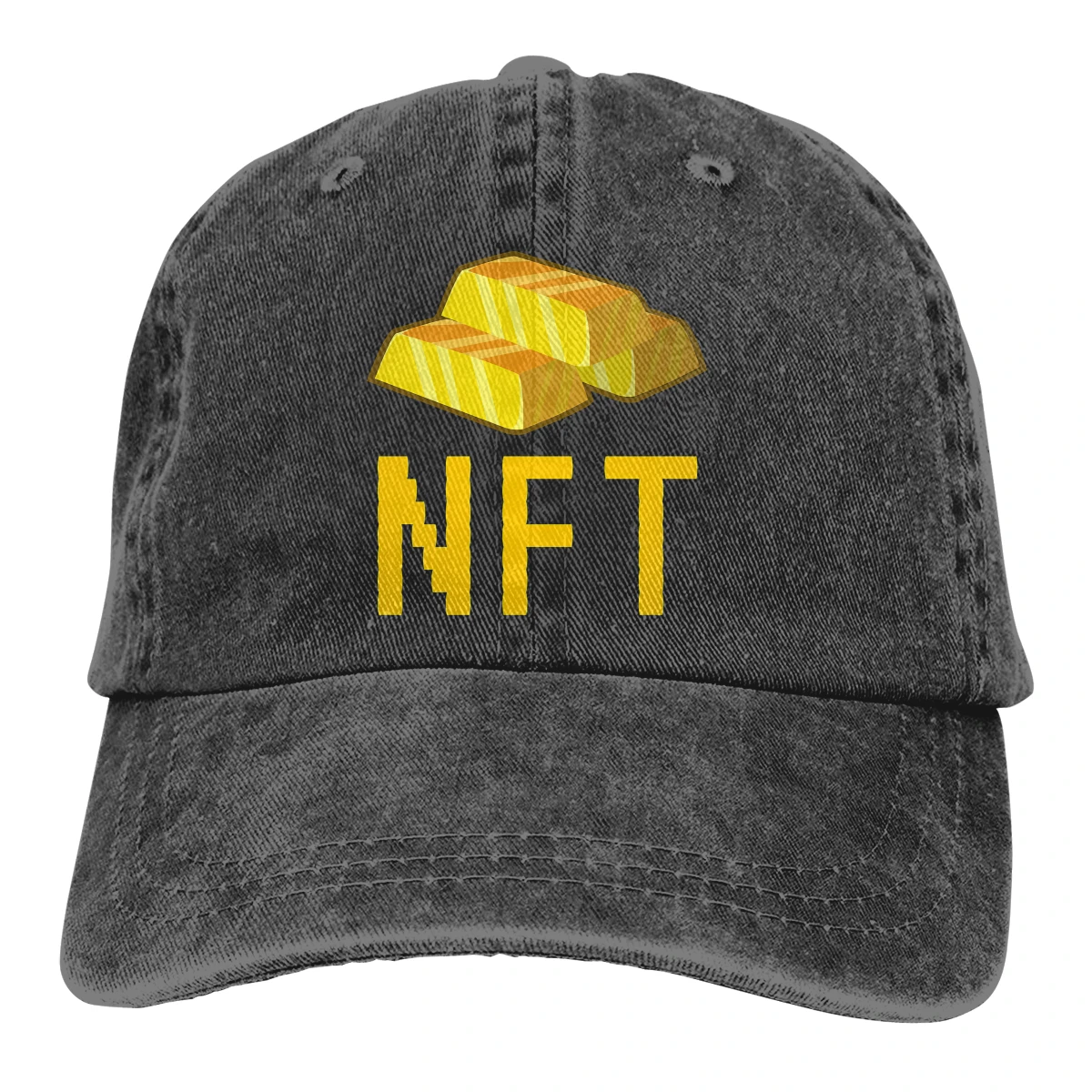 Бейсбольная кепка NFT несмешная бейсбольная золотого цвета Кепка в ковбойском