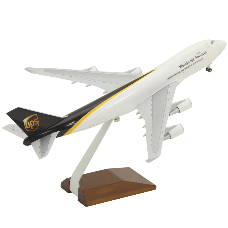 

Assembled Aircraft Model Boeing B747-400F DHL UPS Cargo Aircraft Model Airplane Gift Decoration ABS Plastic Pulley Wheels