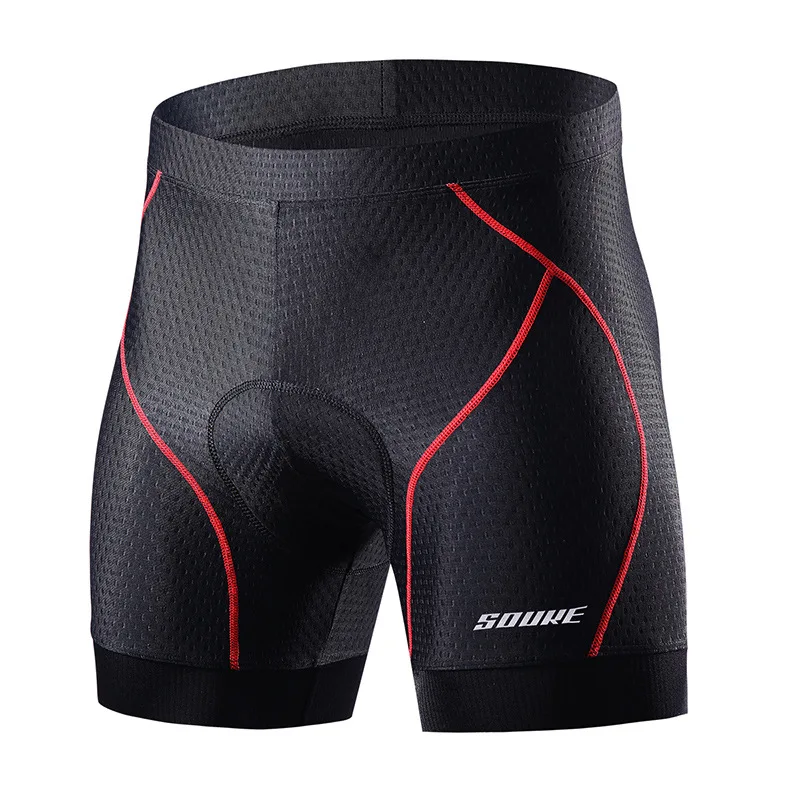 

Souke shorts esportivo para ciclismo, roupa íntima para homens, calção de bicicleta à prova de choque com almofada de gel 5d