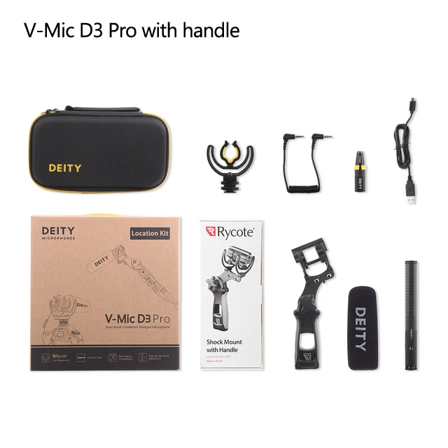 Конденсаторный микрофон Deity V Mic D3 Pro суперкардиоидный для видеостудии с полярным