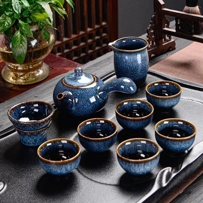 

Creative masterpieces kung fu tea set variable drawing domestic business activities of high-grade ceramic gift set