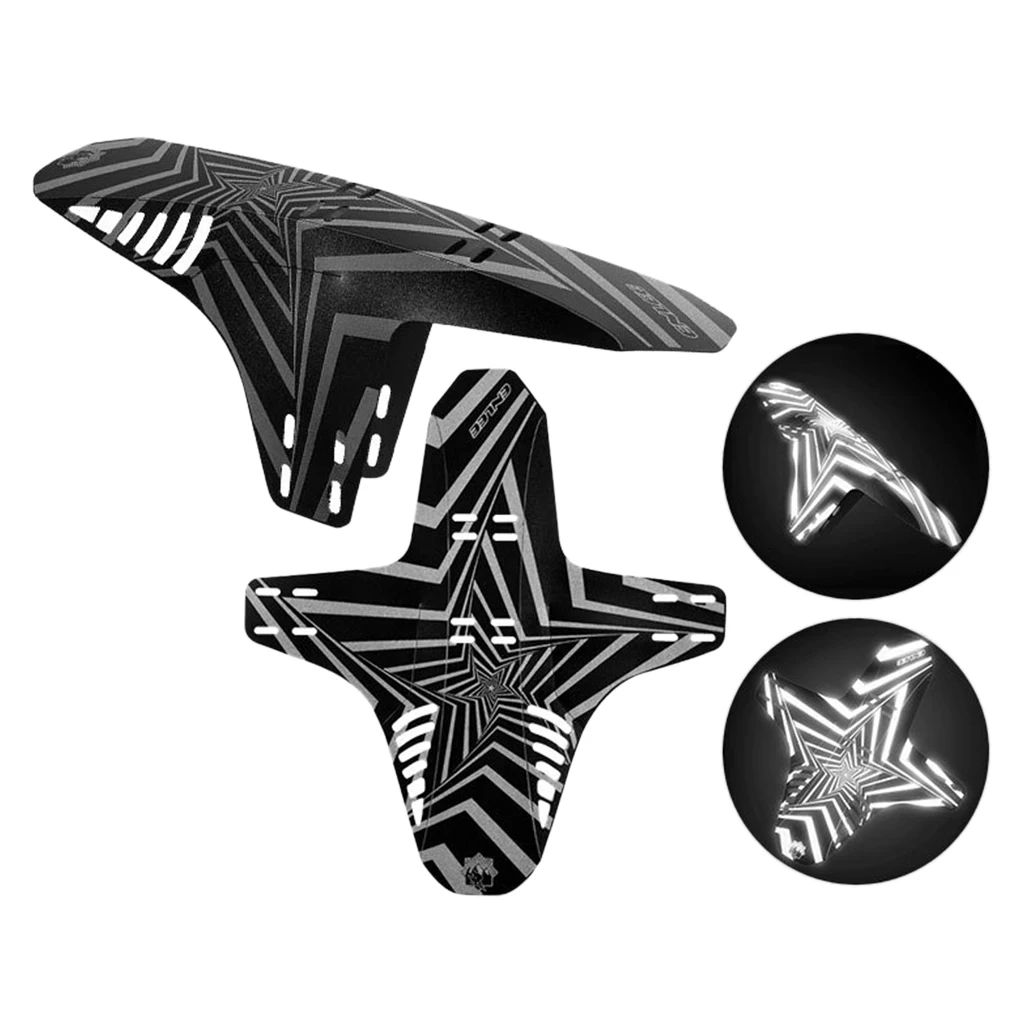 MTB Mudguard Set Bicycle Front Rear Cycling Road Mountain Bike Fender With 6 Fixing Ties Accessories | Спорт и развлечения