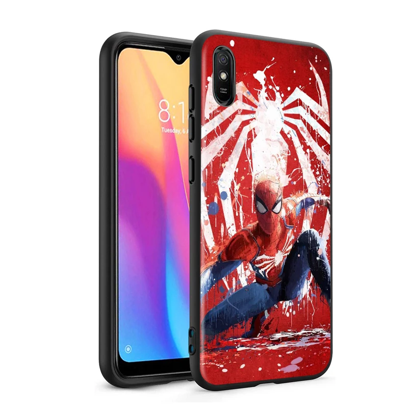

Spiderman Marvel for Xiaomi Redmi 10X Pro 9C 9A 9T 9 GO K40 K30 Ultra K20 8 7 S2 6 5 4X Pro Soft Black Phone Case