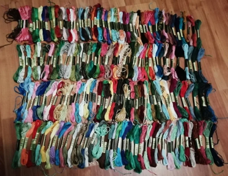 200 шт. разные цвета моток нити для вышивки крестом сделай сам шелковая линия нитки