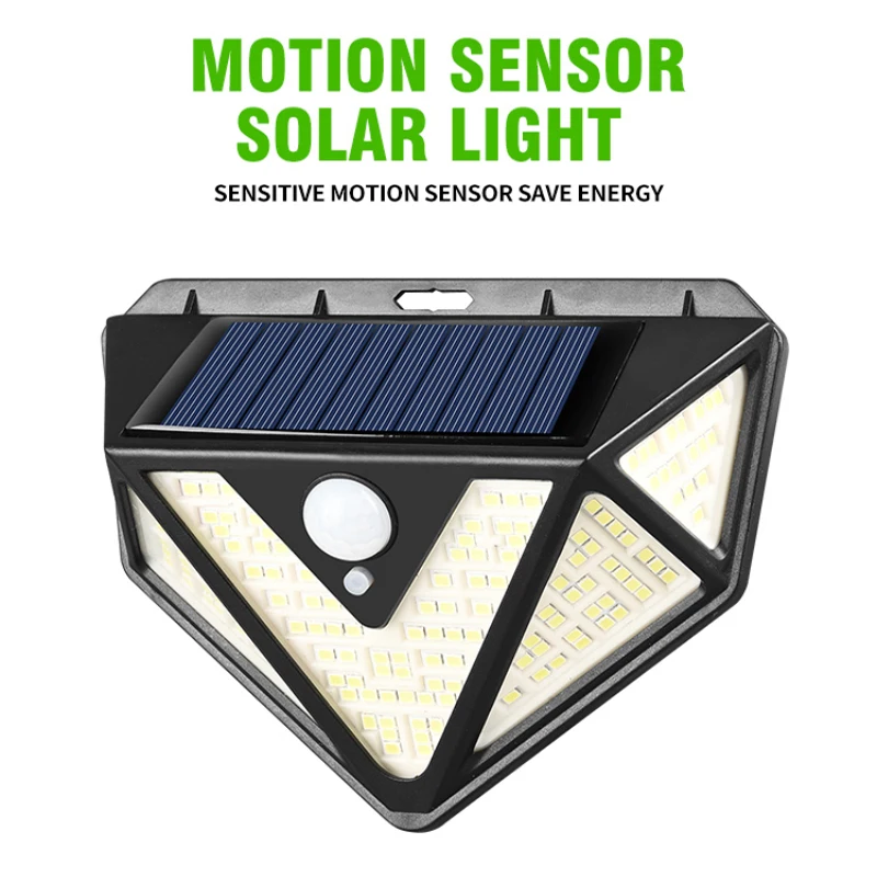 

3Mode 166 LED Solar Light Outdoor Solar Lamp Powered Sunlight Waterproof PIR Motion Sensor Light For Garden Decoration