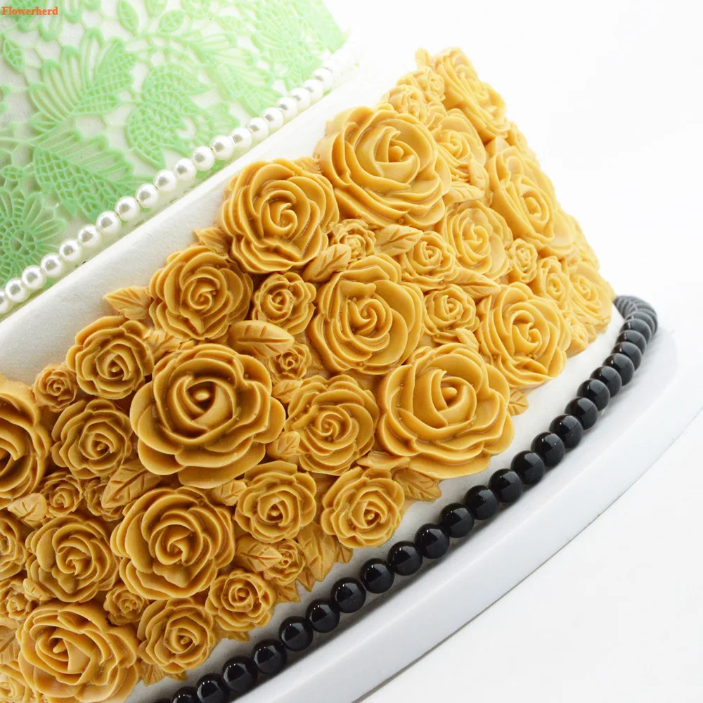 New 3D Roses Fondant Cake Silicone Mold Birthday Wedding Decoration DIY Chocolate Biscuit Mold Cake Decorating Baking Tools