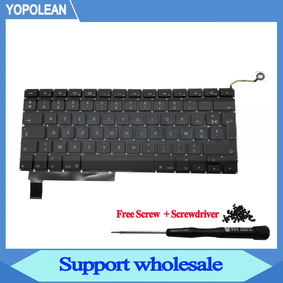 Новая Французская клавиатура для Macbook Pro Unibody 15 &quotA1286 2009 2010 2011 2012 лет|Клавиатуры