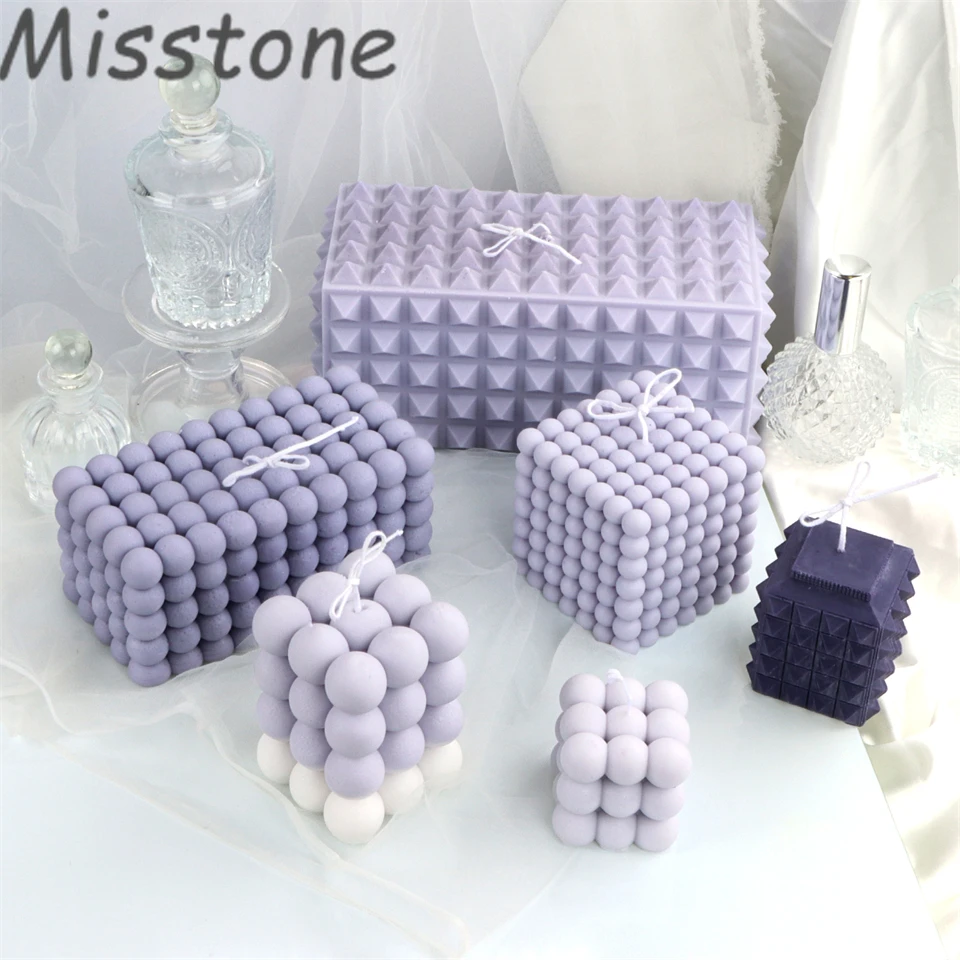 

Big Bubble Cube Large Cube Mould Silicone Candle Mold Square Round Ball Wax Making Concrete Jumbo Rubik 3D DIY