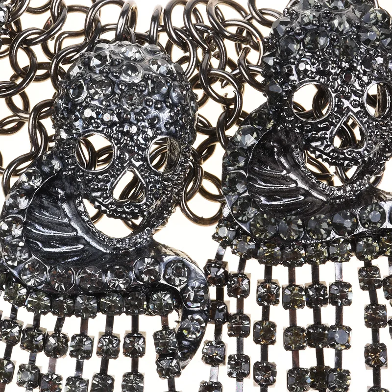 Женское винтажное крупное ожерелье с черепом массивное чокер|necklace piece|necklace